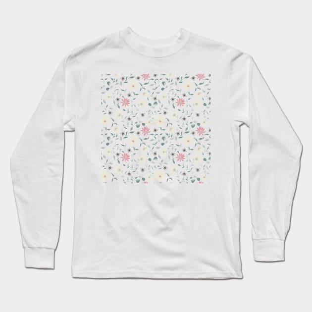 Floral Bee Print Long Sleeve T-Shirt by LThomasDesigns